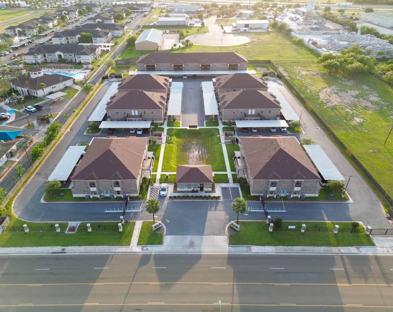 Aerial view of the gated community