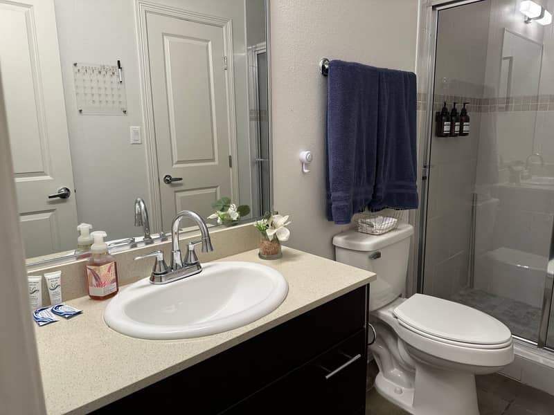 Bathroom with walk-in shower